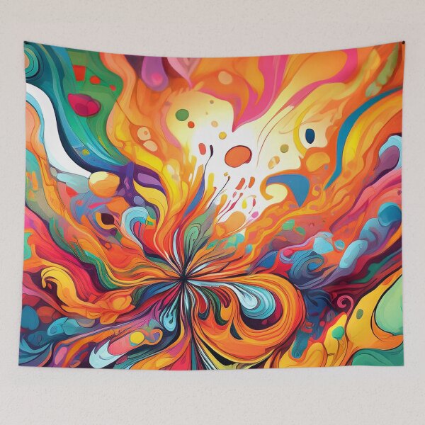 Item preview, Colorful Wallcovering Tapestry, duvet cover, throw blanket, shower curtain designed and sold by CharlottePlaceArt.