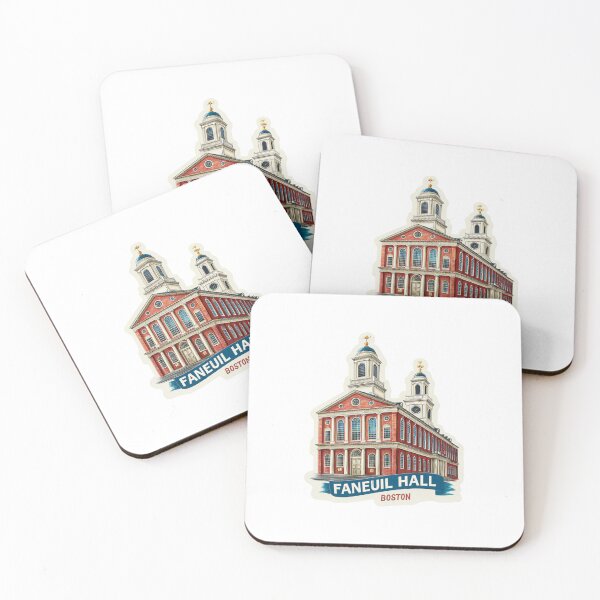Item preview, Vintage Faneuil Hall Boston Travel Sticker Design - Historic Colonial Architecture Retro   Poster Style Illustration designed and sold by Blurbean.