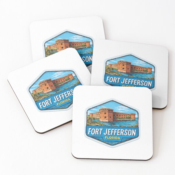 Item preview, Fort Jefferson Florida Vintage Travel Badge - Dry Tortugas National Park Historic Fortress   Retro Sticker Design designed and sold by Blurbean.