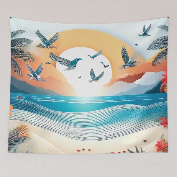 Item preview, Colorful Wallcovering Tapestry, duvet cover, throw blanket, shower curtain designed and sold by CharlottePlaceArt.