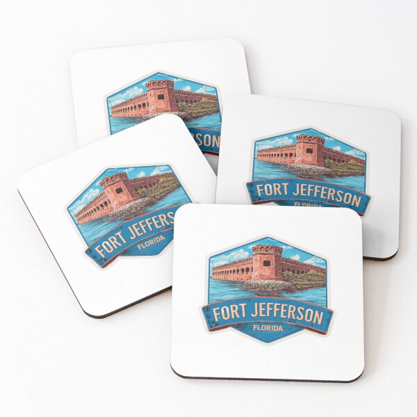 Item preview, Fort Jefferson Florida Travel Decal - Vintage Dry Tortugas Fortress Badge Retro Sticker designed and sold by Blurbean.
