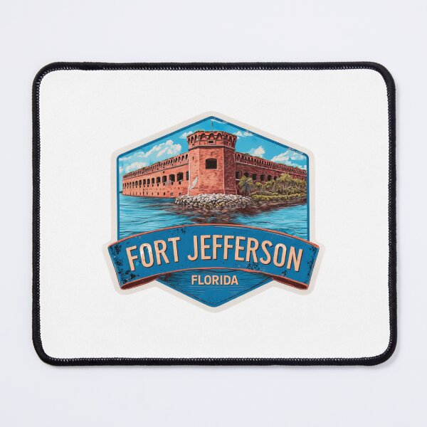 Item preview, Fort Jefferson Florida Travel Decal - Vintage Dry Tortugas Fortress Badge Retro Sticker designed and sold by Blurbean.