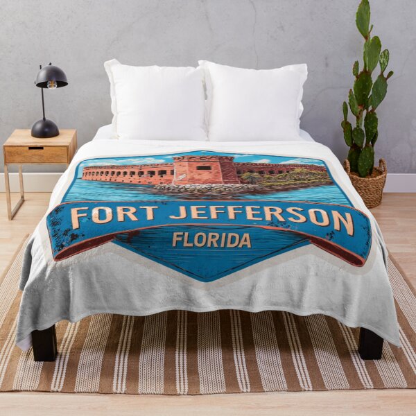 Item preview, Fort Jefferson Florida Travel Decal - Vintage Dry Tortugas Fortress Badge Retro Sticker designed and sold by Blurbean.