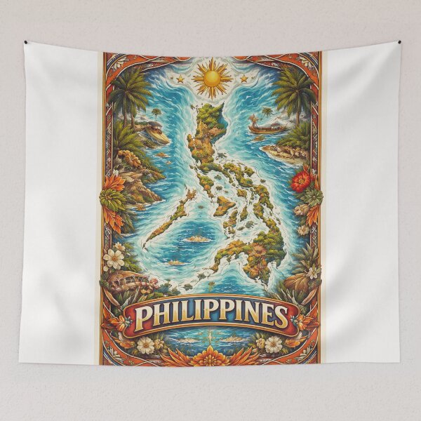 Item preview, Philippine Archipelago Map, Southeast Asia designed and sold by Places On Earth.