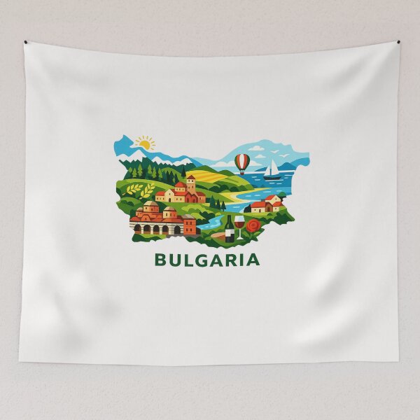 Item preview, Bulgaria Geographic Map, Balkan Peninsula designed and sold by Places On Earth.