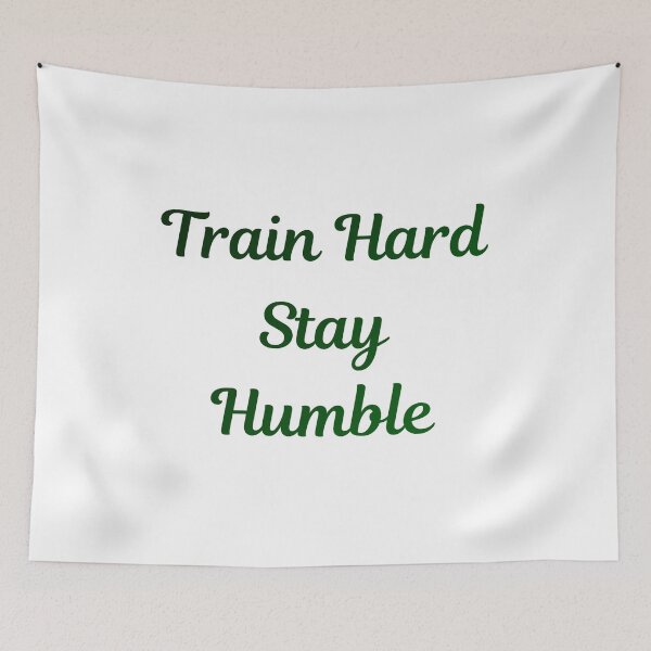 Item preview, Gym Motivation Quote T-Shirt | Train Hard Stay Humble Fitness Shirt designed and sold by FitAuraStudio.