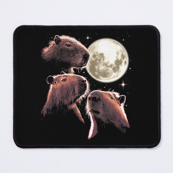 Item preview, Three Capybara Moon Funny Capybara Meme Mystical Capybara T-Shirt designed and sold by VillociShop.