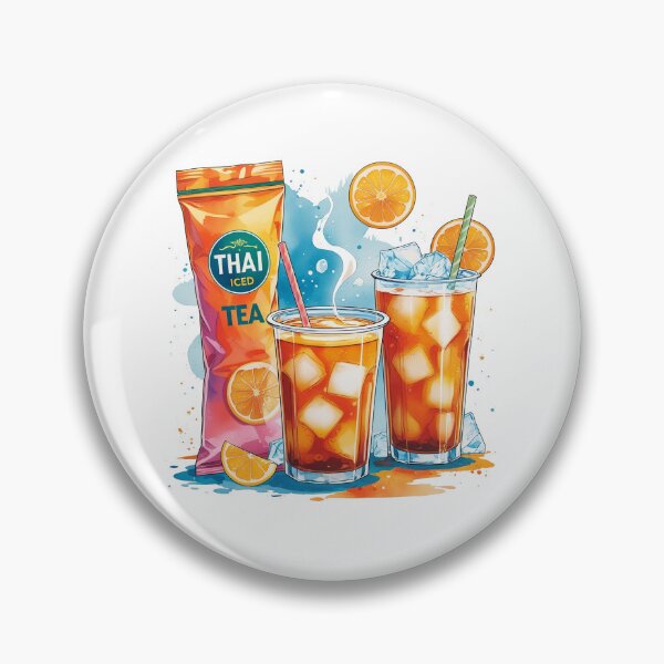 Item preview, Thai Iced Tea Illustration – Refreshing Orange Tea Drink Art designed and sold by ArtnarongDesign.