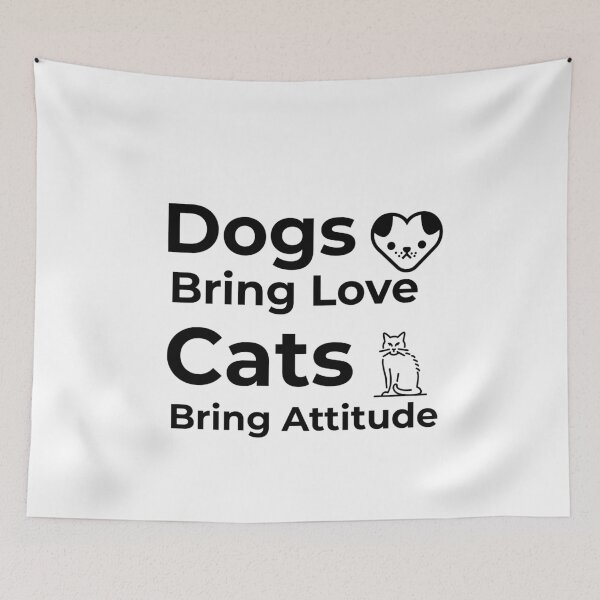 Item preview, Dogs Bring Love Cats Bring Attitude designed and sold by FWAHAB.