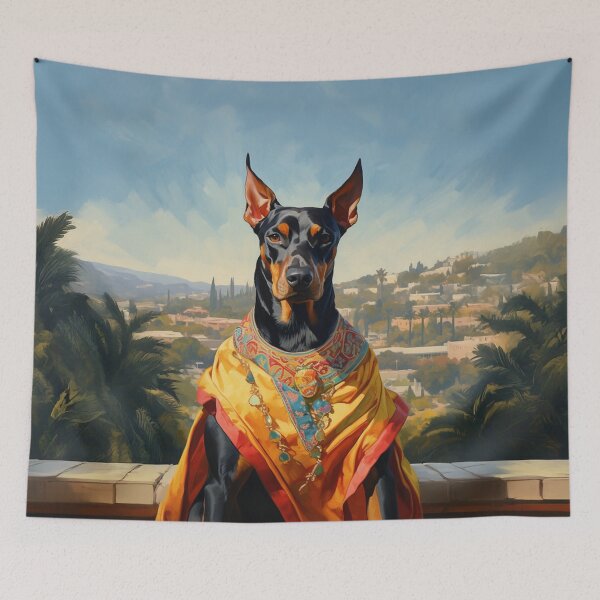 Item preview, Dobermann Maharaja - Royal Silk Art designed and sold by Tommy-Ellie.