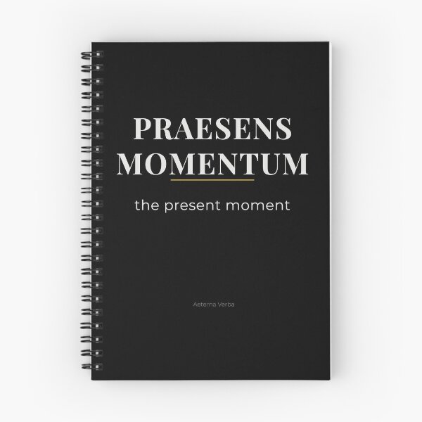 Item preview, Praesens Momentum – Latin Phrase on the Present Moment designed and sold by AETERNA VERBA.