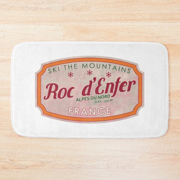 Item preview, Roc d’Enfer, France, Alpes du Nord, Ski, textured skiing badge designed and sold by Wanderful-roads.
