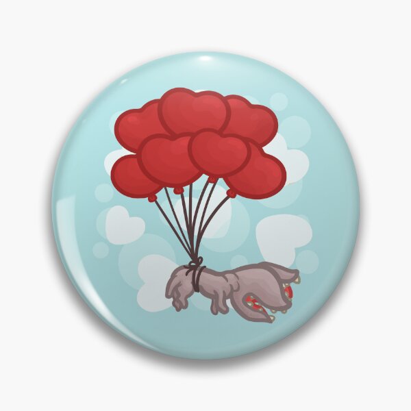 Item preview, Demodog Floating with Heart Balloons designed and sold by Khotekmei.