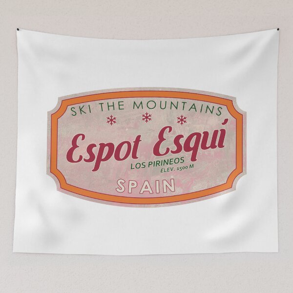 Item preview, Espot Esquí, España, Los Pirineos, Esquí, insignia de esquí texturizada designed and sold by Wanderful-roads.