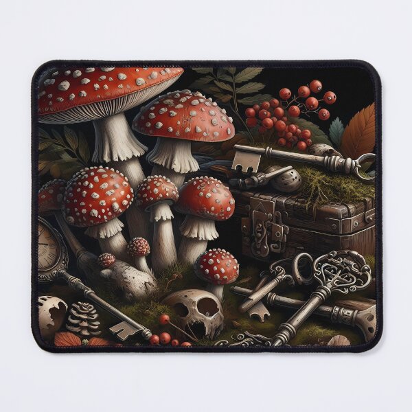 Item preview, Goblincore Treasures - Mushrooms, Bones & Old Keys designed and sold by MossyVault.