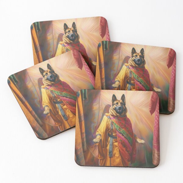 Item preview, German Shepherd Maharaja - Royal Bollywood Silk Art designed and sold by Tommy-Ellie.