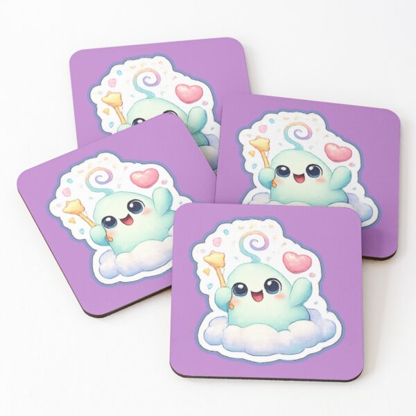 Item preview, Cute Pastel Cloud Spirit with Magic Wand – Kawaii Fantasy Illustration designed and sold by CraftDigitPrint.