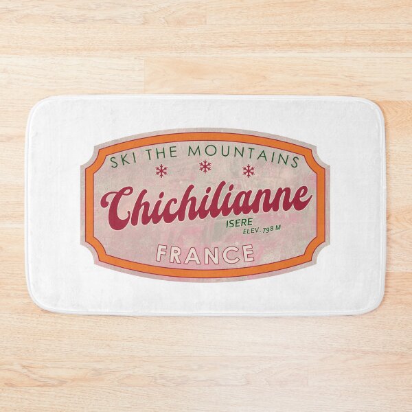 Item preview, Chichilianne, France, Isère, Ski, textured skiing badge designed and sold by Wanderful-roads.