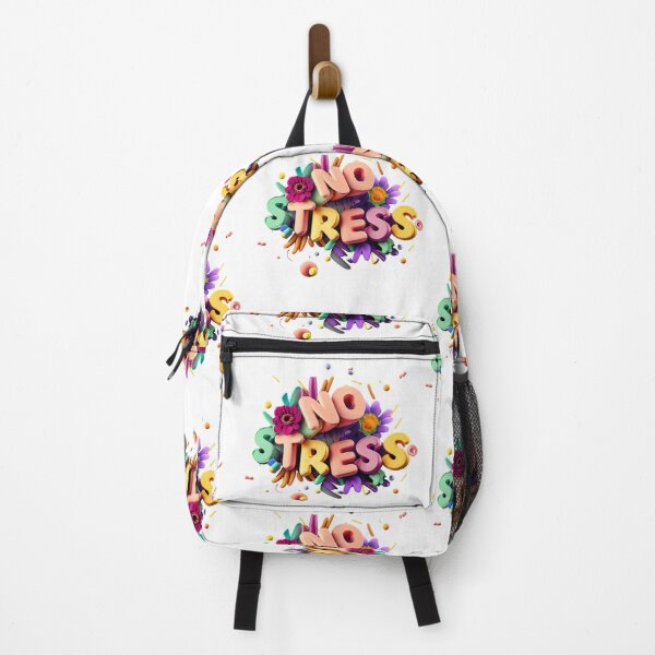 Item preview, No Stress Colorful 3D Typography Art – Positive Quote Abstract Design designed and sold by KRStyleClub.