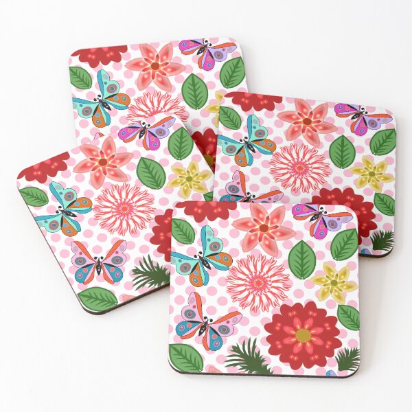 Item preview, Vibrant Spring Garden Medley Pattern: Modern Floral Butterfly Art designed and sold by HopeAndHustle.