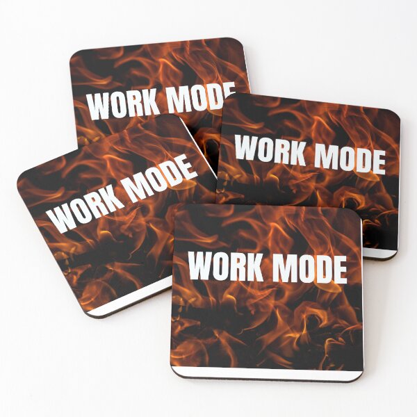 Item preview, Work Mode On – Fiery Motivation Typography Design designed and sold by CraftDigitPrint.