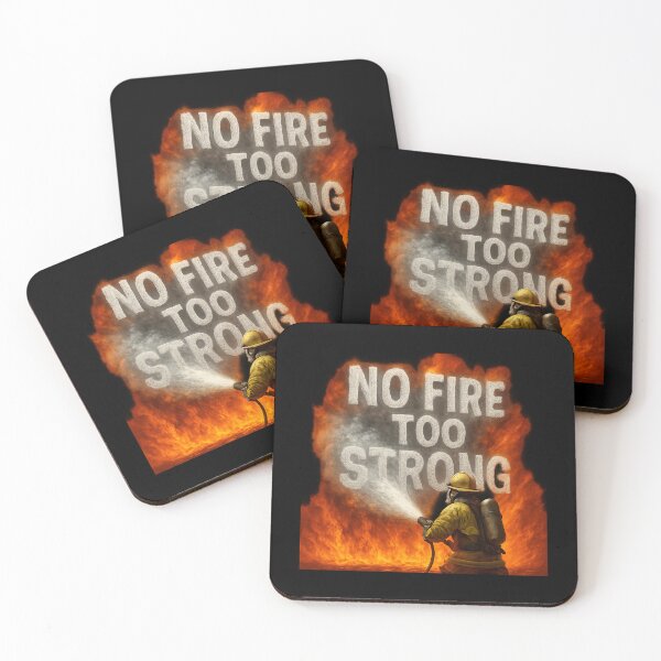 Item preview, No Fire Too Strong - Heroic Firefighter vs Inferno designed and sold by MKreative Studio.