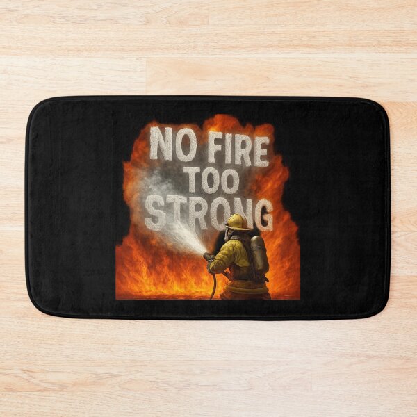 Item preview, No Fire Too Strong - Heroic Firefighter vs Inferno designed and sold by MKreative Studio.