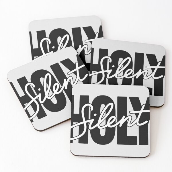 Item preview,  Holy Night – Minimal Black and White Christmas Typography designed and sold by Fruzbt.