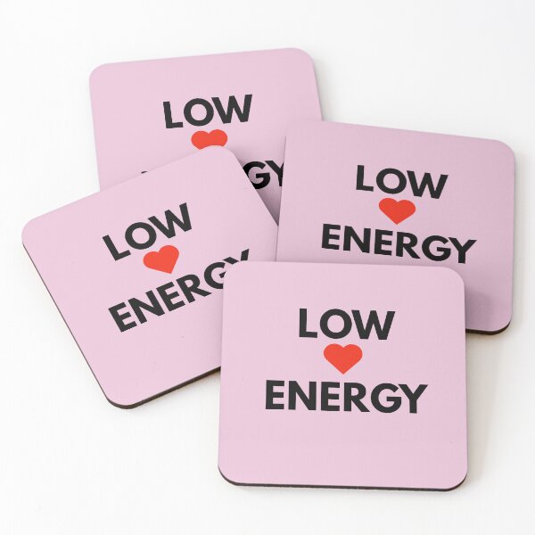 Item preview, Low Heart Energy Quote with Red Heart – Minimal Design designed and sold by CraftDigitPrint.