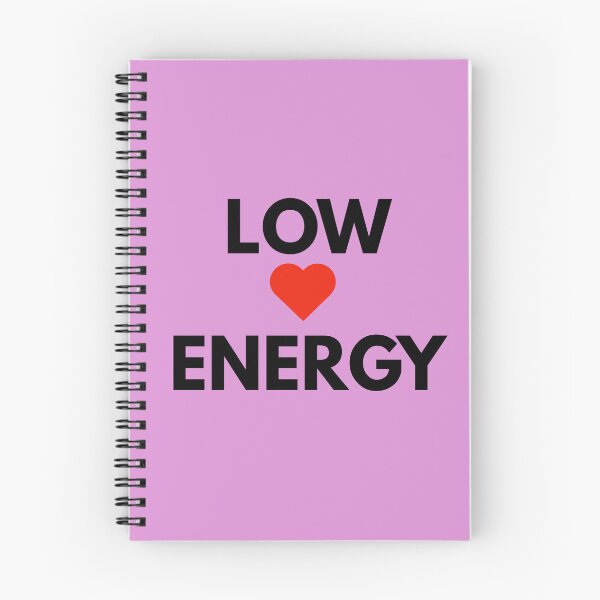 Item preview, Low Heart Energy Quote with Red Heart – Minimal Design designed and sold by CraftDigitPrint.
