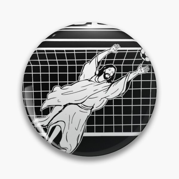 Item preview,  Jesus Saves Christ Soccer Goalie Girls Boys Men designed and sold by RailgunLover.