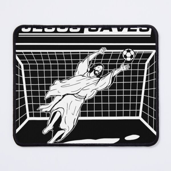Item preview, Jesus Saves Christ Soccer Goalie Girls Boys Men designed and sold by RailgunLover.