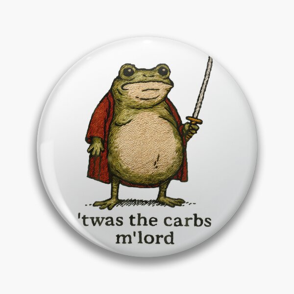 Item preview, TWAS The Carbs M'Lord Funny Frog Meme T-Shirt designed and sold by VillociShop.