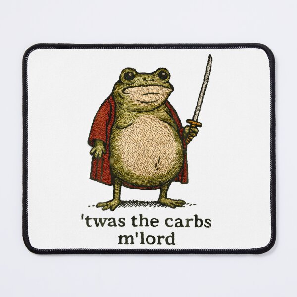 Item preview, TWAS The Carbs M'Lord Funny Frog Meme T-Shirt designed and sold by VillociShop.