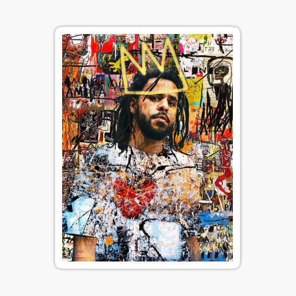 J Cole Portrait Sticker