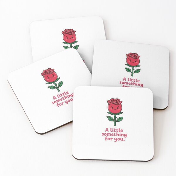 Item preview, Cute Rose Day Sticker | Blushing Rose “A Little Something for You” designed and sold by VibeStickerCo.