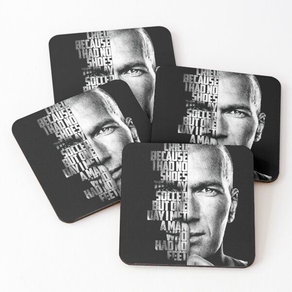 Item preview, Black And White Zinedine Zidane Quote Poster designed and sold by MuseArtCo.