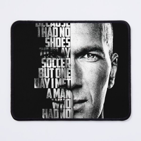 Item preview, Black And White Zinedine Zidane Quote Poster designed and sold by MuseArtCo.