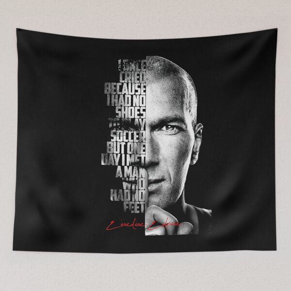 Item preview, Black And White Zinedine Zidane Quote Poster designed and sold by MuseArtCo.