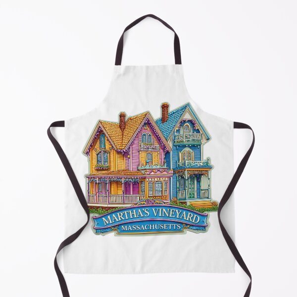 Item preview, Martha's Vineyard Victorian Cottages Vintage Travel Sticker - Colorful Gingerbread Houses Massachusetts Island Design designed and sold by Blurbean.
