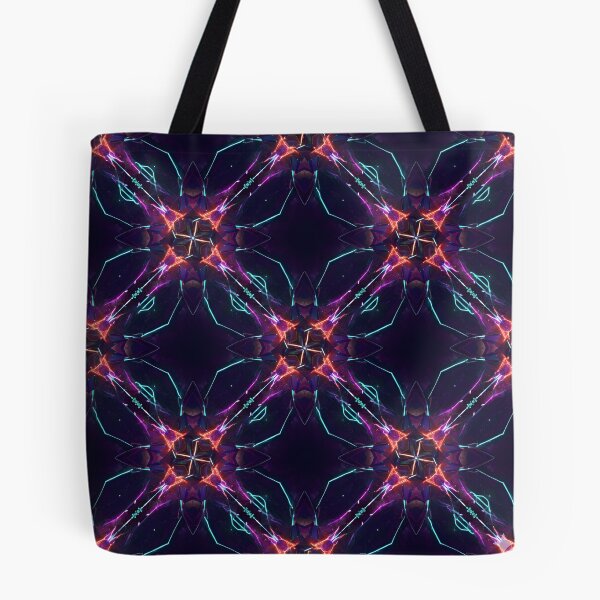 Item preview, Neon Geometric Mandala - Futuristic Cyberpunk Seamless Pattern - Electric Prism Flow designed and sold by ArtCrafter13.