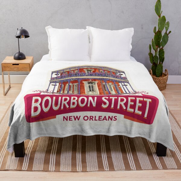 Item preview, Bourbon Street New Orleans Vintage Travel Sticker - French Quarter Architecture Cast Iron   Balconies Louisiana Design designed and sold by Blurbean.