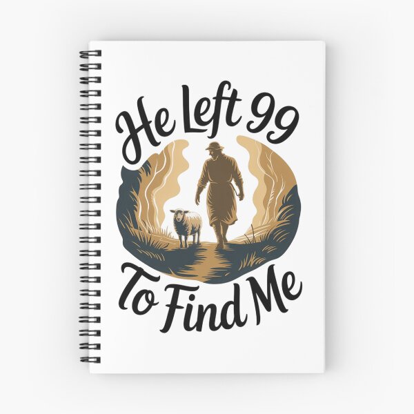 Item preview, He Left the 99 – Christian Cross Faith Illustration designed and sold by Tomasz  Siennicki.