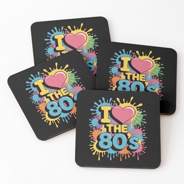 Item preview, I Love the 80's Colorful Splash Old School Fun designed and sold by angolinnArt.