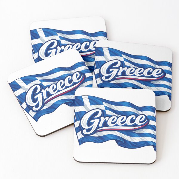 Item preview, Greece Waving Flag Typography – Greek National Pride Design designed and sold by GarnerSupplyCo.