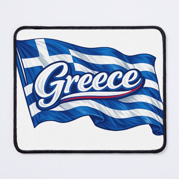 Item preview, Greece Waving Flag Typography – Greek National Pride Design designed and sold by GarnerSupplyCo.