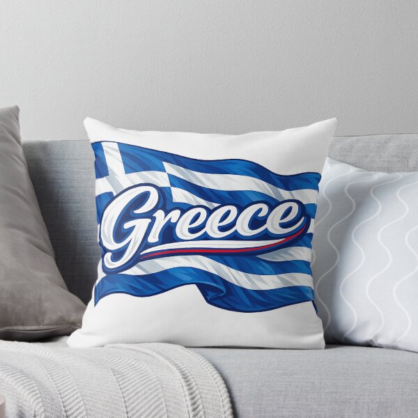 Item preview, Greece Waving Flag Typography – Greek National Pride Design designed and sold by GarnerSupplyCo.