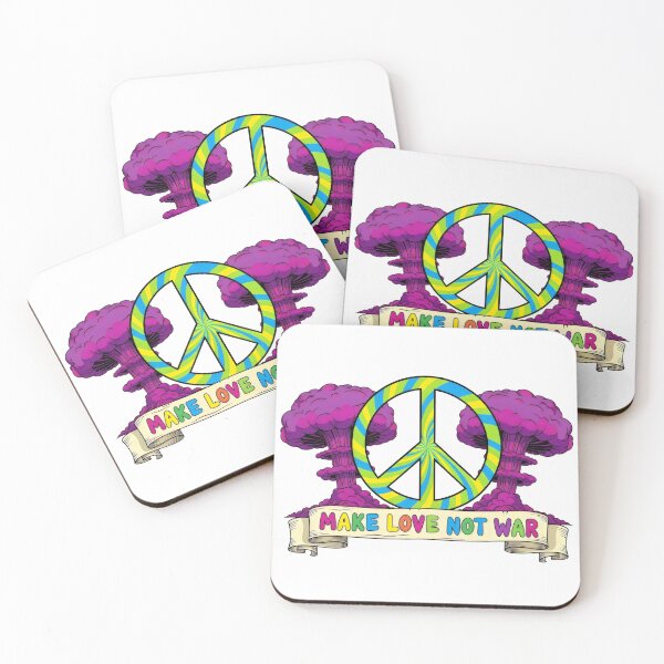 Item preview, Make Love Not War Peace Sign – Hippie Retro 70s Anti-War Protest Groovy Gift Design designed and sold by Luminari Creations.