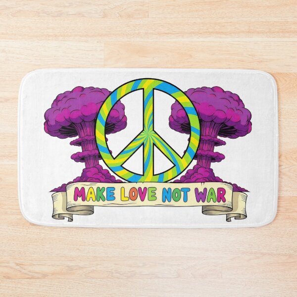 Item preview, Make Love Not War Peace Sign – Hippie Retro 70s Anti-War Protest Groovy Gift Design designed and sold by Luminari Creations.