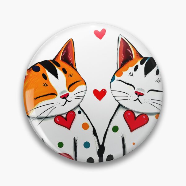 Item preview, Broken Heart Cats – Whimsical Love Connection designed and sold by meesub.